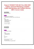 Exam 3  &  Exam 4: NUR265/ NUR 265 (New 2024/ 2025 Updates BUNDLEDTOGETHER WITH COMPLETE SOLUTIONS) Advanced Med-Surg |Questions and Verified Answers| 100% Correct- Galen