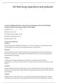Ati Med Surg respiratory test polizzot Questions and Verified Answers with Rationales