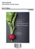 Test Bank for Lutz's Nutrition and Diet Therapy, 7th Edition by Erin E. Mazur, 9780803668140, Covering Chapters 1-24 | Includes Rationales