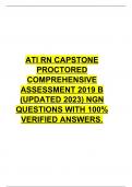 ATI RN CAPSTONE PROCTORED COMPREHENSIVE ASSESSMENT 2019 B (UPDATED 2023) NGN QUESTIONS WITH 100% VERIFIED ANSWERS.