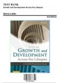 Test Bank for Growth and Development Across the Lifespan, 2nd Edition by Gloria Leifer, Eve Fleck, 9781455745456, Covering Chapters 1-16 | Includes Rationales