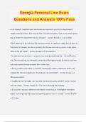 Georgia Life and Health Insurance Bundled Exams Questions and Answers 100&percnt; Verified and Updated &vert; Graded A&plus;