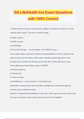 GA Life&sol;Health Ins Exam Questions with 100&percnt; Correct