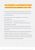 LIFE ACCIDENT and SICKNESS GA EXAM QUESTIONS AND ANSWERS 100&percnt; PASS