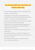GA Life and Health Exam Questions and Answers 100&percnt; Pass