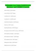 Mcdonalds crew trainer   Bundled Exam Questions Package with Correct Answers