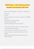 GPSTC Exam 1- GA Criminal Law Exam Questions and Answers 100% Pass