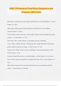NUR 176 Hondros Final Exam Questions and Answers 100&percnt; Pass