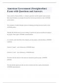 American Government &lpar;Straighterline&rpar; Exam with Questions and Answers