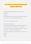 nur 176 exam 2 &lpar;dawn&rpar; Questions and Answers 100&percnt; Pass