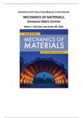 Solutions for Mechanics of Materials, Enhanced Edition, 9th Edition Goodno (All Chapters included)