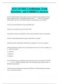 AGN 115 MSU Certification Exam Questions and CORRECT Answers