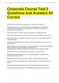 Corporals Course Test 2 Questions and Answers All Correct