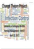 CHANGE THEORY PROJECT UNIVERSITY OF TEXAS- ARLINGTON RN-BSN NURSING MANAGEMENT-INFECTION CONTROL