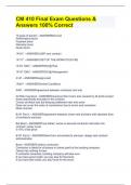 CM 410 Final Exam Questions & Answers 100&percnt; Correct