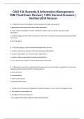 OAD 138 Records & Information Management RIM Final Exam Review &vert; 100&percnt; Correct Answers &vert; Verified 2024 Version