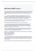 McCarthy ENWC exam 1 with complete solutions