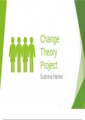 CHANGE THEORY PROJECT RN-BSN NURSING MANAGEMENT-Monitoring and evaluating nurse compliance with the new medication reconciliation form using Kotter’s Change Theory