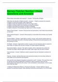 Barney Fletcher Section 1 Exam Questions and Answers 2024 - Graded A