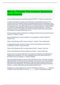 Barney Fletcher Pre-License Questions and Answers -Graded A