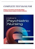 COMPLETE TEST BANK FOR    Keltner’s Psychiatric Nursing 9th Edition by Debbie Steele (Author) LATEST UPDATE  