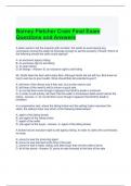 Barney Fletcher Cram Final Exam Questions and Answers 2024 -Graded A