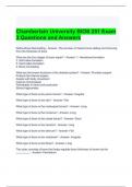 Chamberlain University BIOS 251 Exam 3 Questions and Answers -Graded A