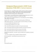 Designated Representative OSSF Exam Questions With 100% Correct Answer