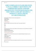 ASRT COMPLIANCE EXAMS 2024 WITH ACTUAL CORRECT QUESTIONS AND VERIFIED DETAILED ANSWERS &vert;FREQUENTLY TESTED QUESTIONS AND SOLUTIONS &vert;ALREADY GRADED A&plus; &vert;NEWEST&vert; LATEST UPDATE &vert;GUARANTEED PASS