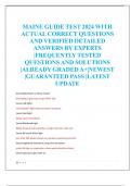 MAINE GUIDE TEST 2024 WITH  ACTUAL CORRECT QUESTIONS  AND VERIFIED DETAILED  ANSWERS BY EXPERTS  |FREQUENTLY TESTED  QUESTIONS AND SOLUTIONS  |ALREADY GRADED A+|NEWEST  |GUARANTEED PASS |LATEST  UPDATE