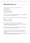 Mmc 2000 Florida State University -MMC 2000 Chapter 13 questions & answers graded A+