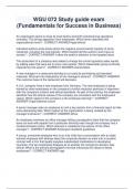 WGU 072 Study guide exam &lpar;Fundamentals for Success in Business&rpar;
