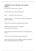 NURB 3030 - Exam 1 Questions with complete solutions
