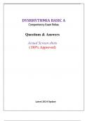 DYSRHYTHMIA BASIC A: Compentency Exam Relias | Questions & Answers Actual Screenshots | (100% Approved) Latest 2024 Update