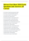 Drivers Fact Sheet 2024 Exam Questions and Answers All Correct (1)