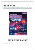 Test Bank For  Paramedic Care: Principles and Practice, Volume 1 6th Edition by Bryan Bledsoe||All Chapters||Latest Update||Complete Guide A+