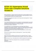 ECSA 101 Hyperspace Actual Exam with Complete Solutions Graded A