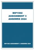 MIP1501 ASSIGNMENT 3 ANSEWRS 2024
