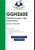 GGH2605 PORTFOLIO (QUALITY ANSWERS) Semester 1 2024