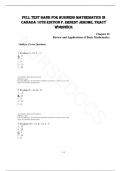 Test Bank for Business Mathematics In Canada 10th edition F&period; Ernest Jerome&comma; Tracy Worswick