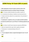 AORN Periop 101 Exam (80% to pass!) Questions and Answers (2024 / 2025) Updated Latest (Verified Answers)