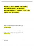 ATI PROCTORED REVIEW FOR RETAKE  EXAM WITH QUESTIONS AND WELL  VERIFIED ANSWERS &lbrack;GRADED A&plus;&rsqb; ACTUAL  EXAM 100&percnt;&period;&period;NEW&excl;&excl;NEW&excl;&excl;&excl;