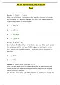 2024 NFHS Football Rules Practice Test Questions and Answers (2024 / 2025) Updated Latest (Verified Answers)