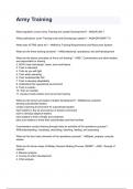 Army Training questions and answers already graded A&plus; 2025&sol;2026