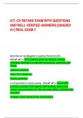 ATI &semi;CH RETAKE EXAM WITH QUESTIONS  AND WELL VERIFIED ANSWERS &lbrack;GRADED  A&plus;&rsqb; REAL EXAM &excl;&excl;