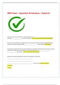 WRT Exam &ndash; Questions & Solutions &ndash; Rated A&plus;