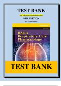 TEST BANK For RAU’s Respiratory Care Pharmacology 9TH Edition By Gardenhire ||All Chapter (1-23) ||Updated Version 2024 A+
