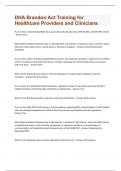 DHA Brandon Act Training for Healthcare Providers and Clinicians Questions And Answers &vert; 100&percnt; Correct Answers &vert; 2024 Updated Quiz