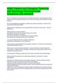 N308: Patient and Caregiver Teaching and Discharge Planning Exam Questions and Answers