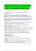 SCM 300 Exam Questions with Complete Solutions 